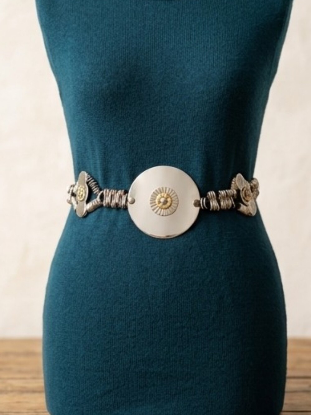 Vintage Boho Mixed Metal Medallion‎ Festival Belt